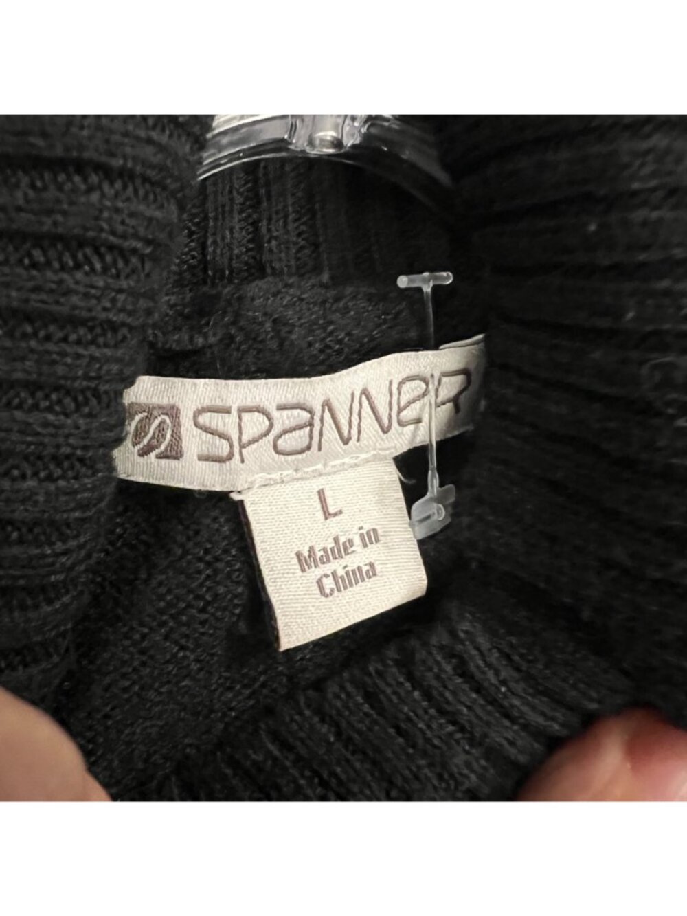 Spanner Womens Lightweight Pullover Sweater Mock Neck Black Size Large - Picture 8 of 9